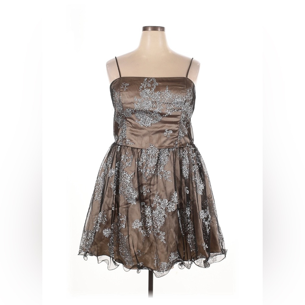 Deb Silver Embellished Bustier Mini Dress